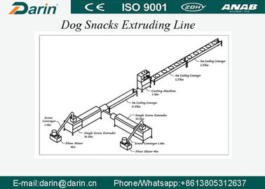 SUS304 de materiële Hondsnacks/Huisdier behandelt de Machine van de Hondevoerextruder met WEG-Motor