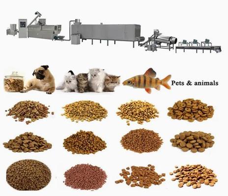 Productielijn voor gezondere pellets voor honden SUS304 Floating Fish Feed Extruder Machine Processing Plant