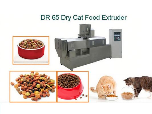 Productielijn voor gezondere pellets voor honden SUS304 Floating Fish Feed Extruder Machine Processing Plant