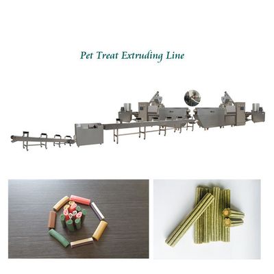 Siemens Motor Pet Treat Dog Food Extruder Kauw Snack Extruder Machine Roestvrij staal