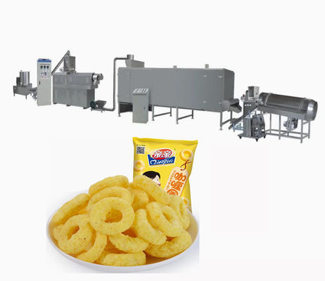 CE Certificaat Chips en Snacks Maïs Pof Extruder Machine SS304 380v 50hz 400-500kg/u