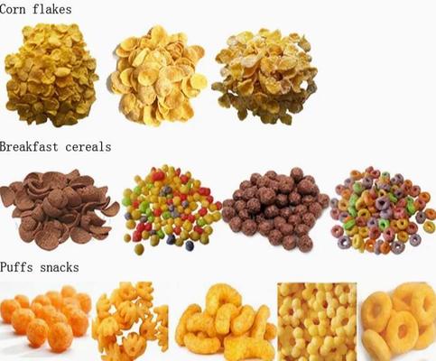 CE Certificaat Chips en Snacks Maïs Pof Extruder Machine SS304 380v 50hz 400-500kg/u