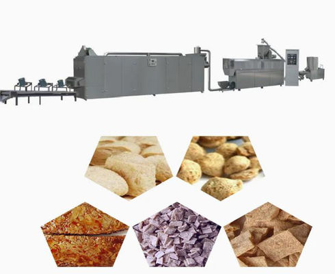 De Extrudermachine van de sojaboon geweven eiwitsoja, cornflakesmachines