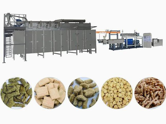TVP TSP Groente Soja Brokken Extruder Machine 110kw CE Certificaat