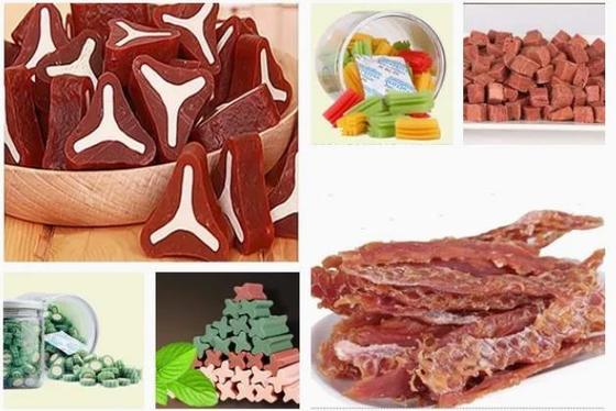 Van de de Kauwgomhond van de Voedsel voor huisdierenmachine Productie de met geringe geluidssterkte van de de Snackshoge snelheid