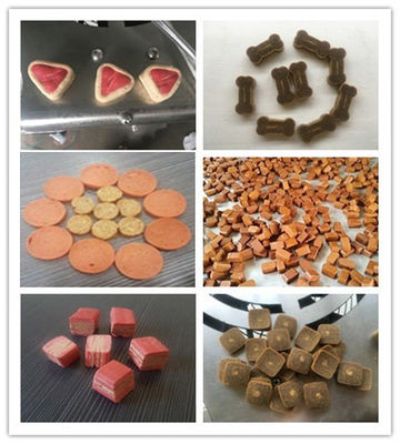 Van de de Productielijnkip van het 100 de Natuurlijke Schokkerige TraktatiesVoedsel voor huisdieren van het de BorstVoedsel voor huisdieren Machine SUS 304