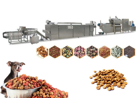 PLC Twin Screw Extruder 300KG/Hr Huisdiervoedselproductieapparatuur SS304