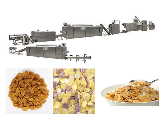 Volledige Automatische van de de Cornflakesuitdrijving van het Ontbijtgraangewas Van de Machinestailess van het Staalsiemens de Motorplc