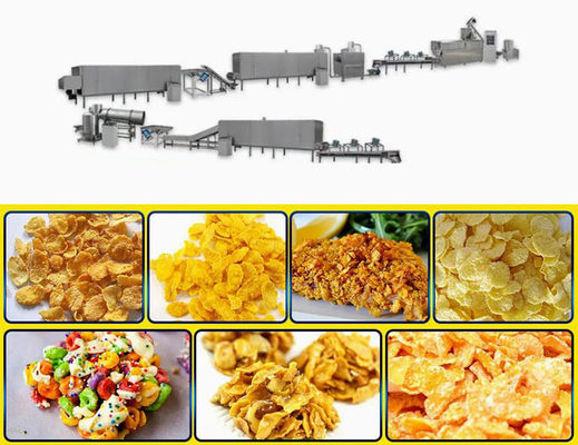 Commerciële Cornflakes die machine/Graan de Productielijn van de het voedselextruder van de Spaanderssnack maken
