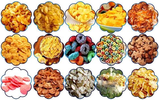 Automatische voedsel dat van hoge capaciteits het Bulkcornflakes machine voor Graangewassensnacks maakt