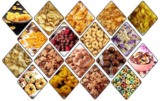 Hoge Output 150kg/Uur Cornflakes Verwerkingslijn Met 304 Roestvrij Staal