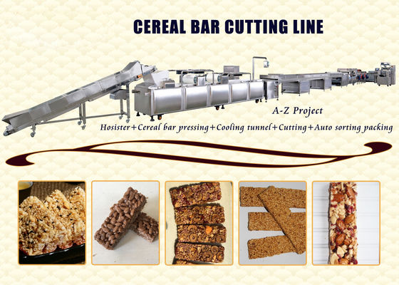 SS 304 Granola PLC van de het Touche screencontrole PTFE van de Barsnijmachine