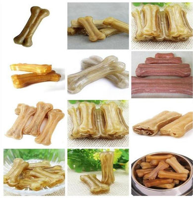 380V, 50/60Hz Gedrukte de hondsnacks die van Ongelooide huidbeenderen machine maken