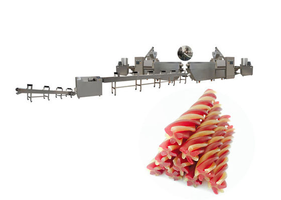 Verdraaide de bacon Dubbele Kleur van de Extruder de Tandtraktaties van de Stokkenhondevoer Enige Schroef