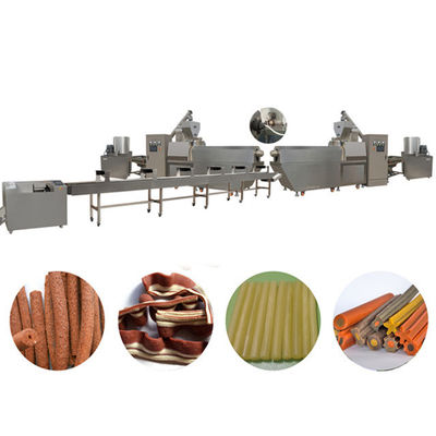 De kleine Beenhond behandelt de verwerkingslijn van het Snacksvoedsel voor huisdieren, de makermachine van de Draaihondevoer