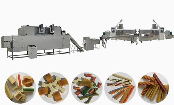 Continu en automatisch hondenvoer extruder tandheelkundige verzorging huisdier kauwen speelgoed maken machine