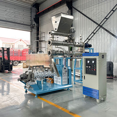 Hoog efficiënte Dry Floating Fish Feed Pellet Processing Line 200kg/H-6000kg/H Animal Pet Cat Dog Food Making Extruder Machine