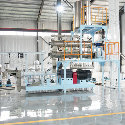 Continue & Automatische Huisdier Voedsel Extruder met 380V/50Hz Stroom en 70-110 mm Schroefdiameter voor Drijvend Visvoer