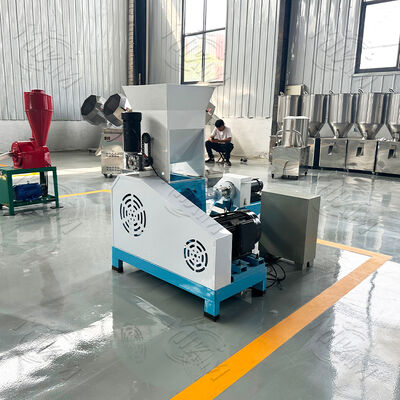 Nieuwe grof molen droog type visvoer zwevend garnalenvoer pellet puffing machine voer extruder voor de veeteelt