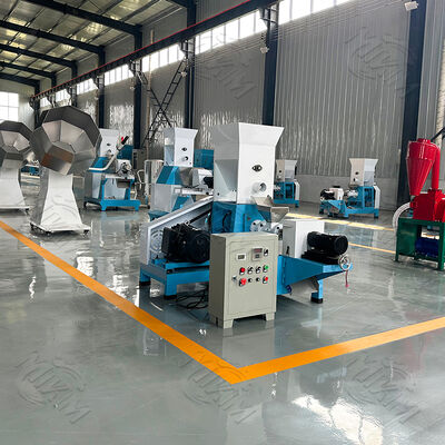Nieuwe grof molen droog type visvoer zwevend garnalenvoer pellet puffing machine voer extruder voor de veeteelt