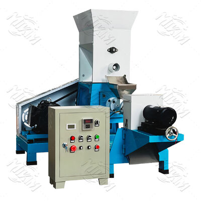 Nieuwe grof molen droog type visvoer zwevend garnalenvoer pellet puffing machine voer extruder voor de veeteelt