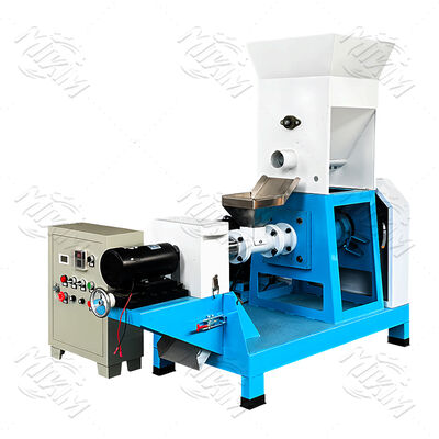 Nieuwe grof molen droog type visvoer zwevend garnalenvoer pellet puffing machine voer extruder voor de veeteelt