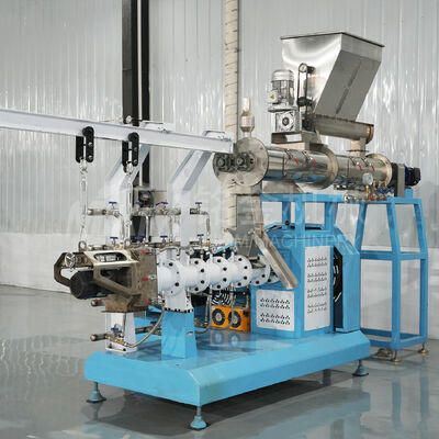 Twin Screw Extruder Fish Feed Pellet Machine met 70-110 mm schroefdiameter Continu & Automatische werking 380V/50Hz