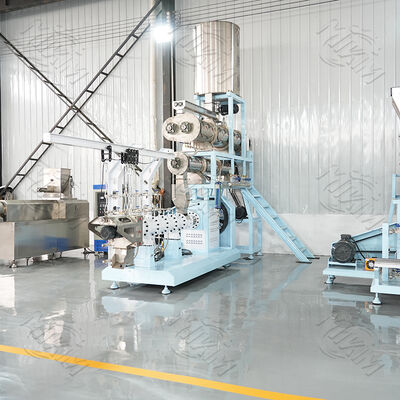 Tweeschroefde natte visvoeder extruder drijvende tilapia visvoer droogmachine grinder blender en smaakgevoedsel systeem