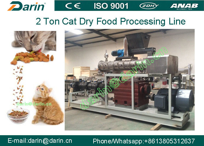 2 materiaal van de het Voedsel voor huisdierenextruder van ton het Grote Capcity, Kat/de extrudermachine van het Vissenvoer