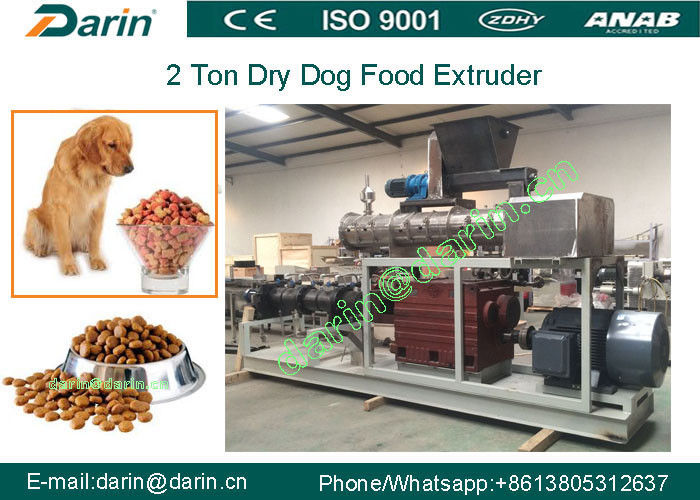 Verbrokkelt de Extrudermateriaal van het HondVoedsel voor huisdieren/Verwerkingsmachine met dubbele schroef
