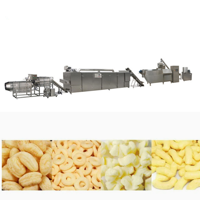 MK-65 Puff Corn Snack Prcess Line Full Life Service Twin Screw Extruder