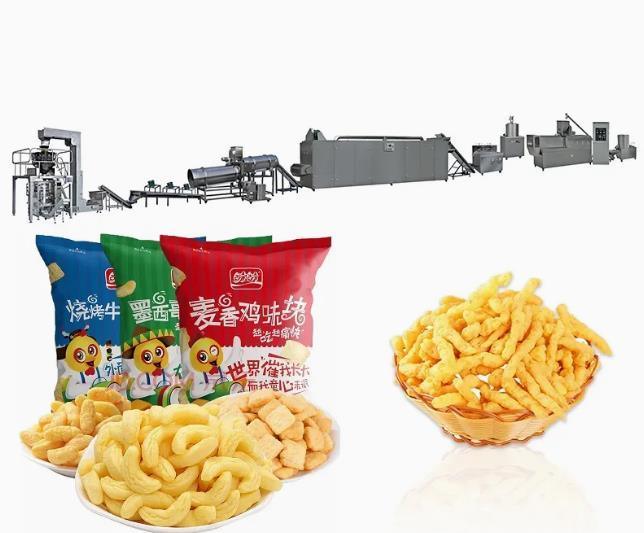 Van het de snackvoedsel van het rookwolkgraan de verwerkingslijn met afwerking die, het uitdrijven, het vormen mengen zich