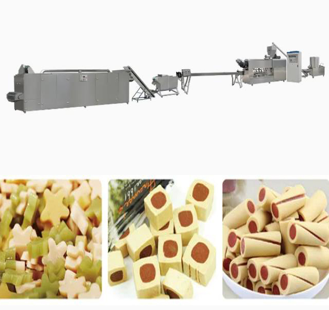 Het tweelingkleur Verdraaide HUISDIER behandelt de Kauwgomverwerking van de Machinehond Met geringe geluidssterkte