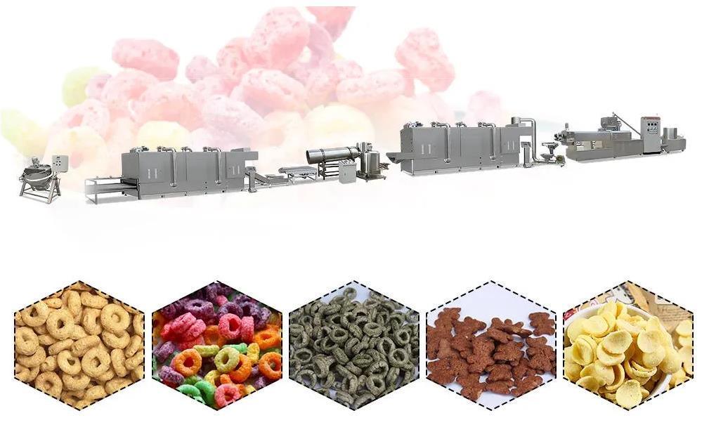 PLC controleerde automatische uitgebreide cornflakesproductielijn
