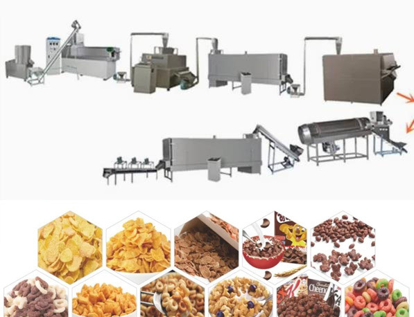 Geroosterde Nestle / Kelloggs Bulk Havermout Granen Cornflakes Maker Machine Met CE ISO9001
