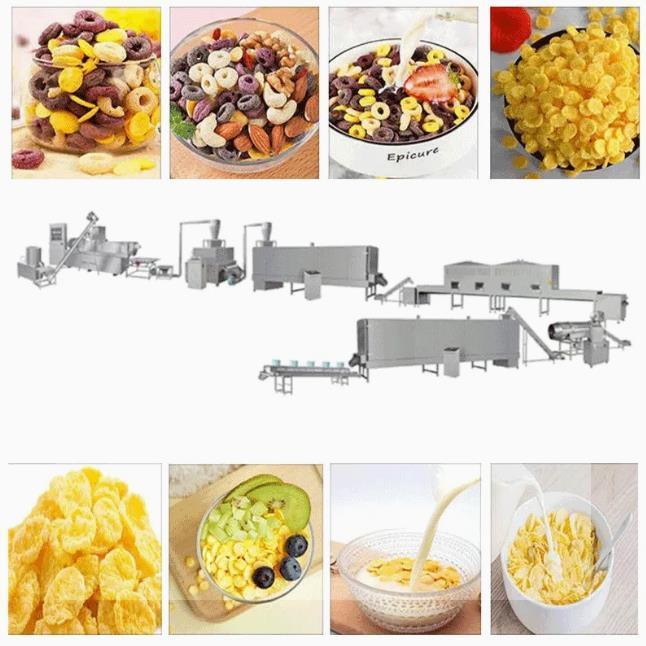 Hoge Output 150kg/Uur Cornflakes Verwerkingslijn Met 304 Roestvrij Staal