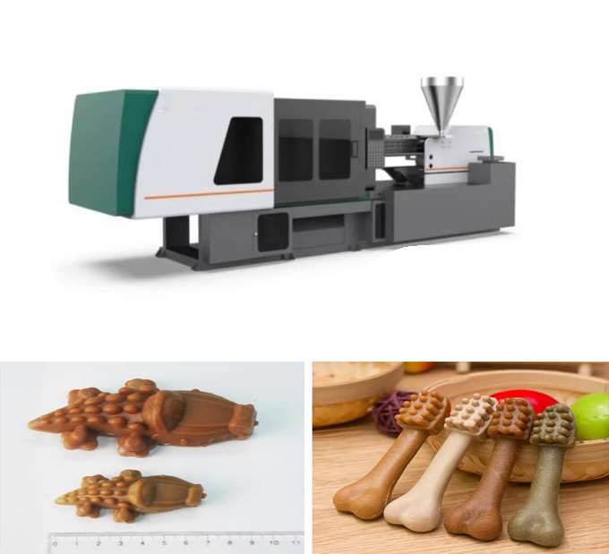 Snacks Tandverzorging Hondenbehandelingsmachine Bureaublad Injectievormmachine 8.9x2.3x2.8m