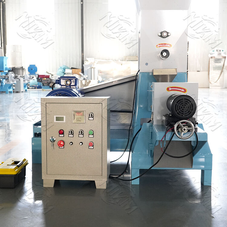 Groothandelsprijs 40-200kg/u Mini drijvende visvoer extruder Drijvende visvoer pelletmachine voor boerderijen
